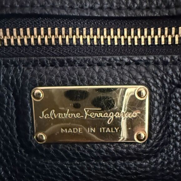 Salvadore Ferragamo Black Leather Tote Bag - Picture 8 of 17
